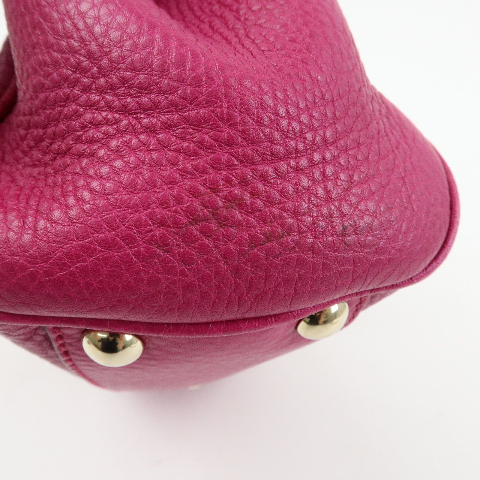 GUCCI Bamboo Shopper Small Leather 2Way Bag Tote Bag Pink 336032