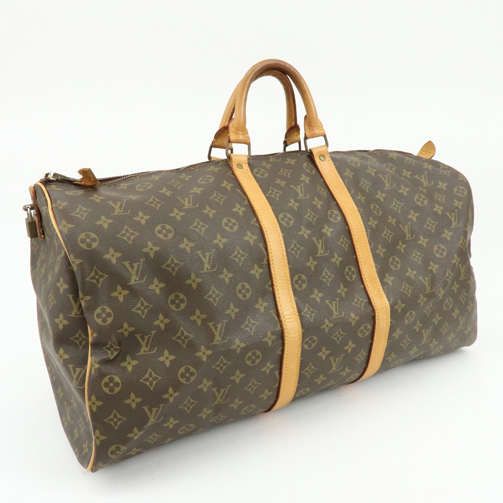 Louis Vuitton Monogram Keep All 60 Boston Bag Brown M41422