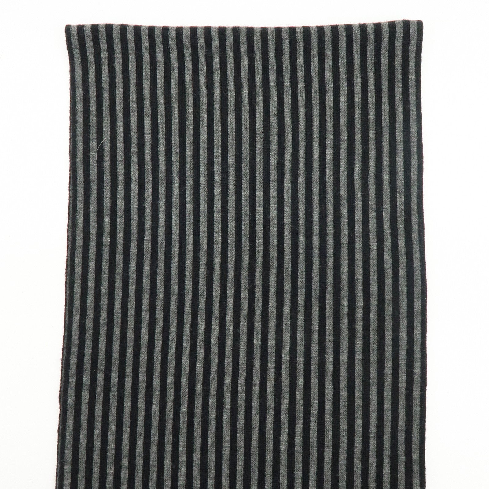 FENDI Set of 2 Zucca Zucchino Wool 100% Scarf Stole Black Gray