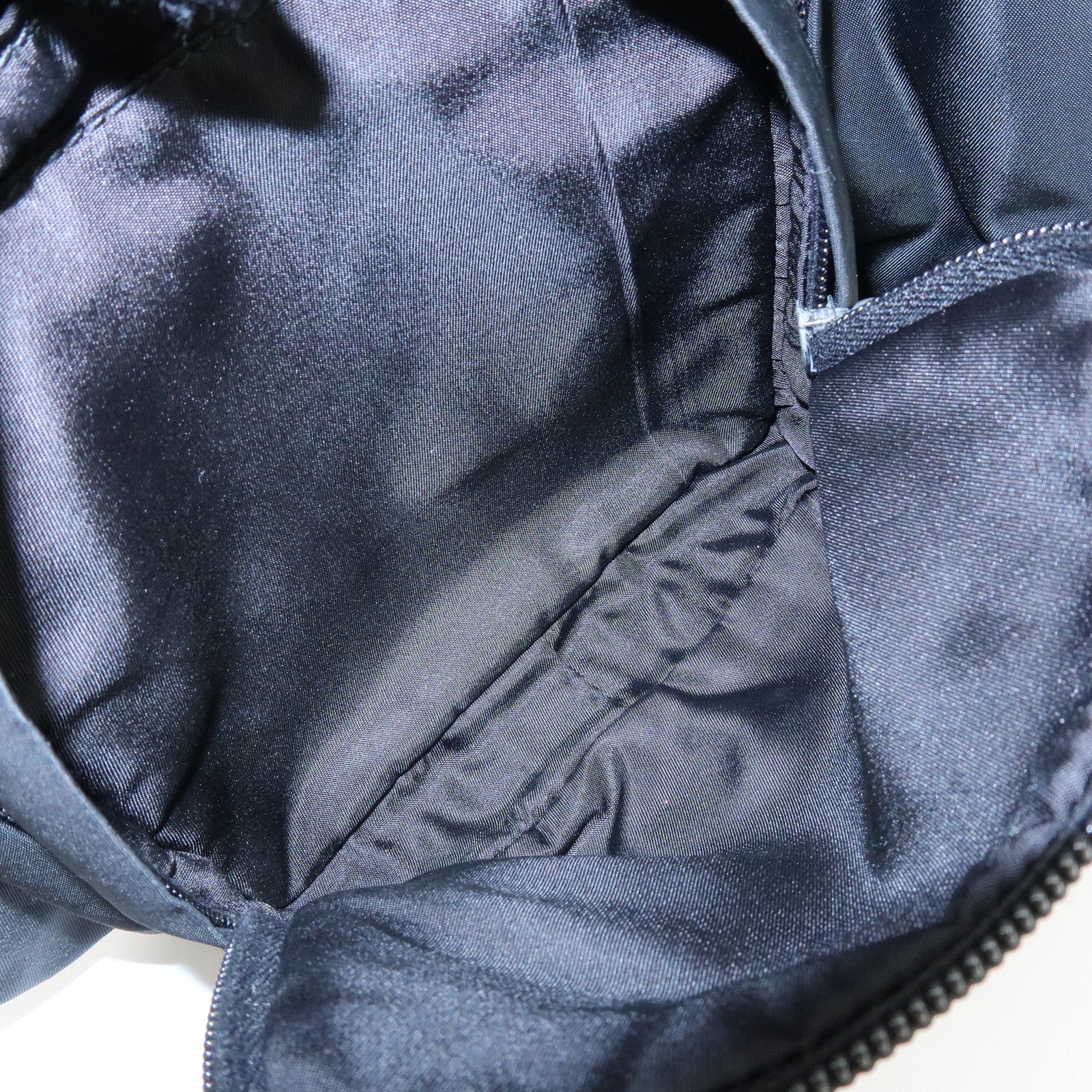 PRADA Triangle Logo Nylon Waist Bag Body Bag Black VA0056