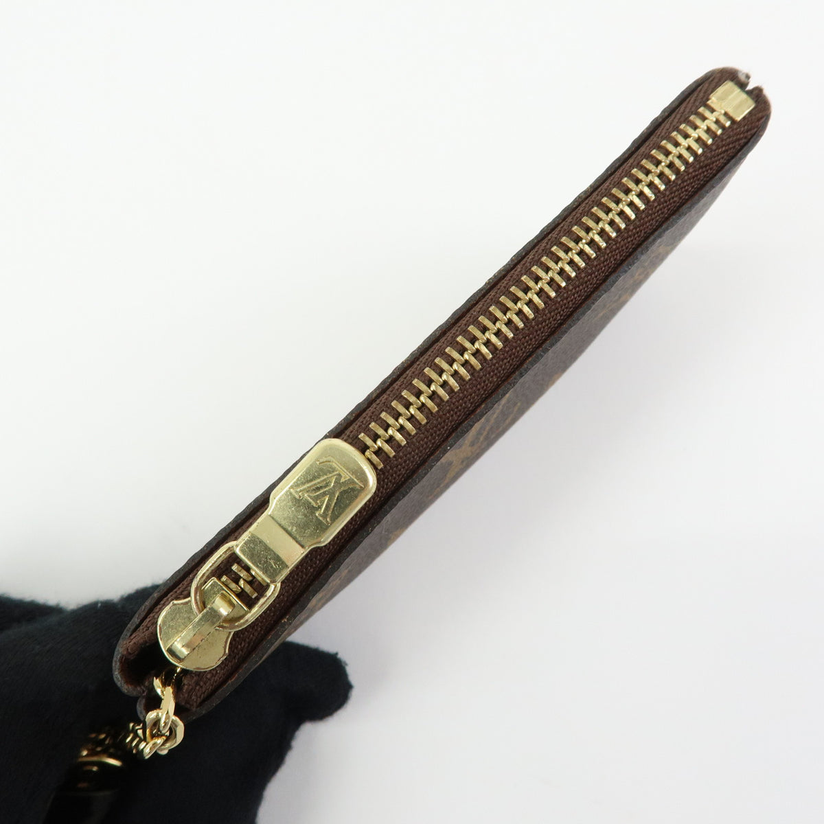 Louis Vuitton Monogram Pochette Cles Coin Case Key Case Brown M62650