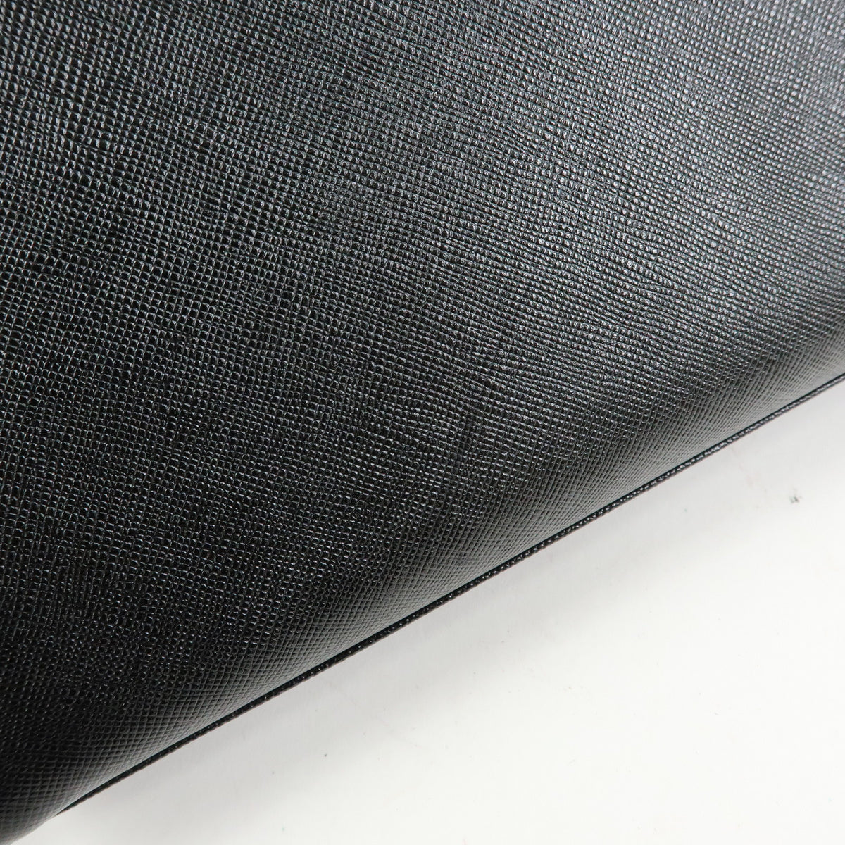 BURBERRY Saffiano Leather Clutch Bag Black