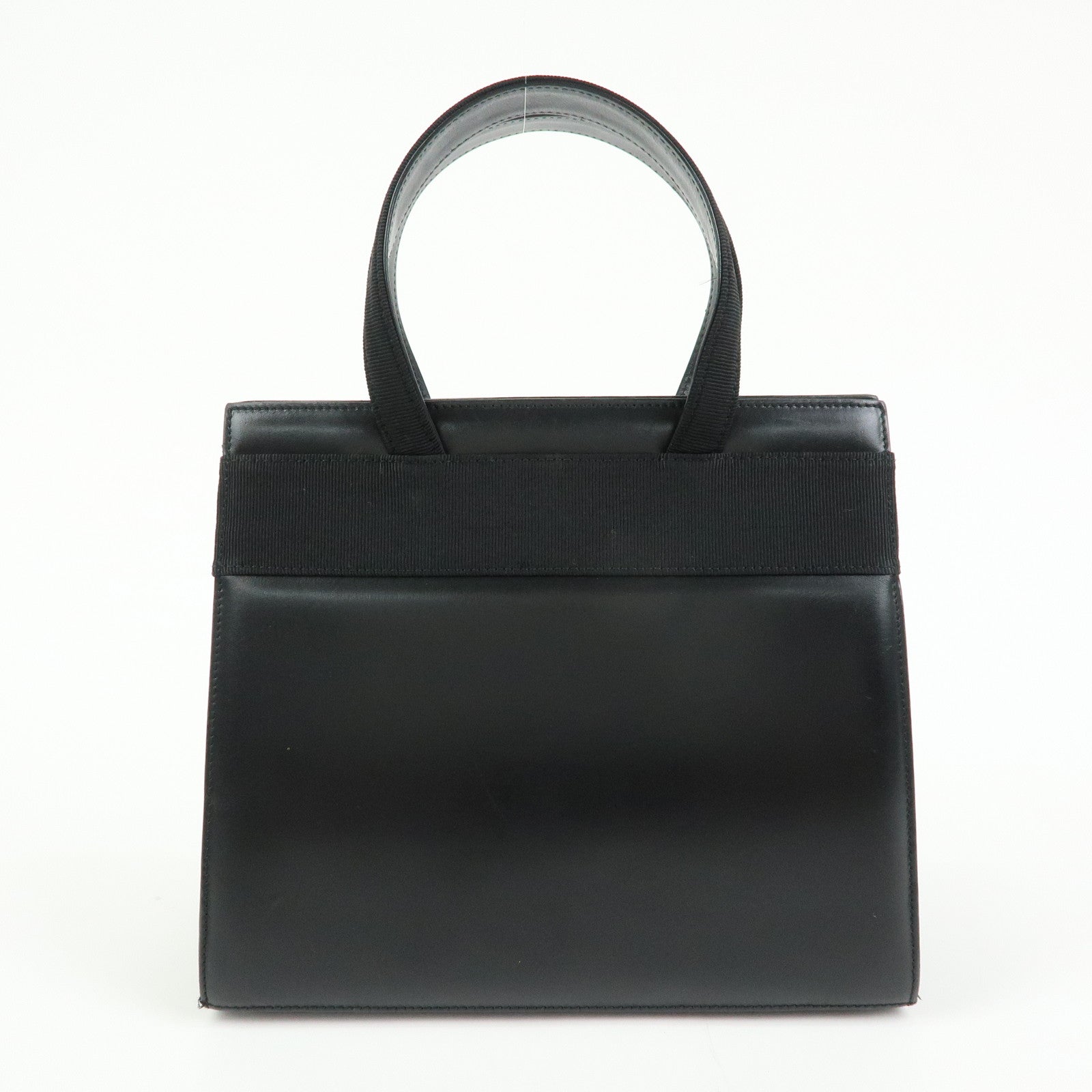 Ferragamo Vara Ribbon Leather 2Way Bag Hand Bag Black