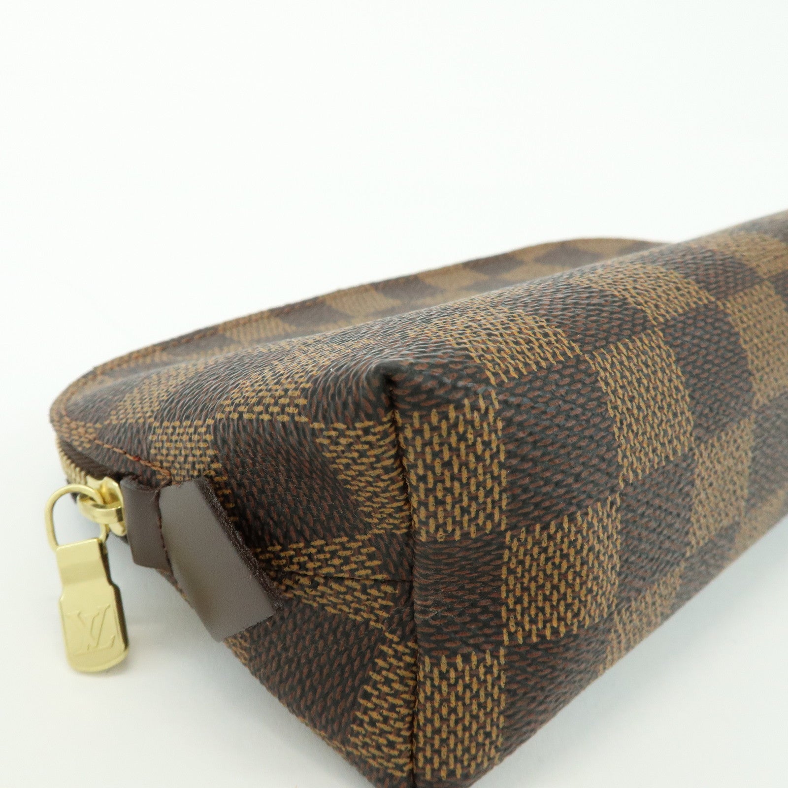 Louis Vuitton Damier Pochette Cosmetic PM Pouch Damier Ebene N47516