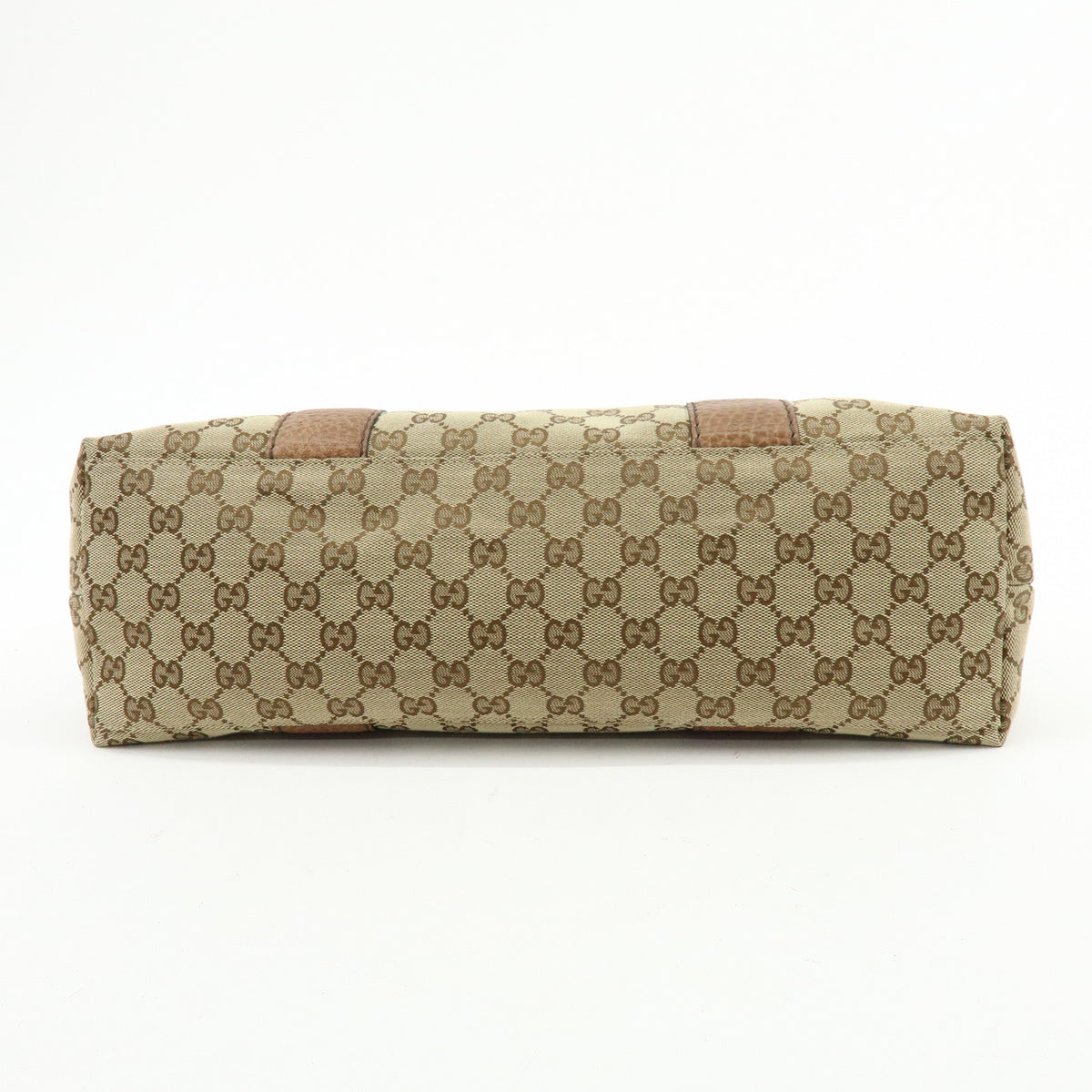 GUCCI Bamboo GG Canvas Leather Tote Bag Hand Bag Beige Brown 232947
