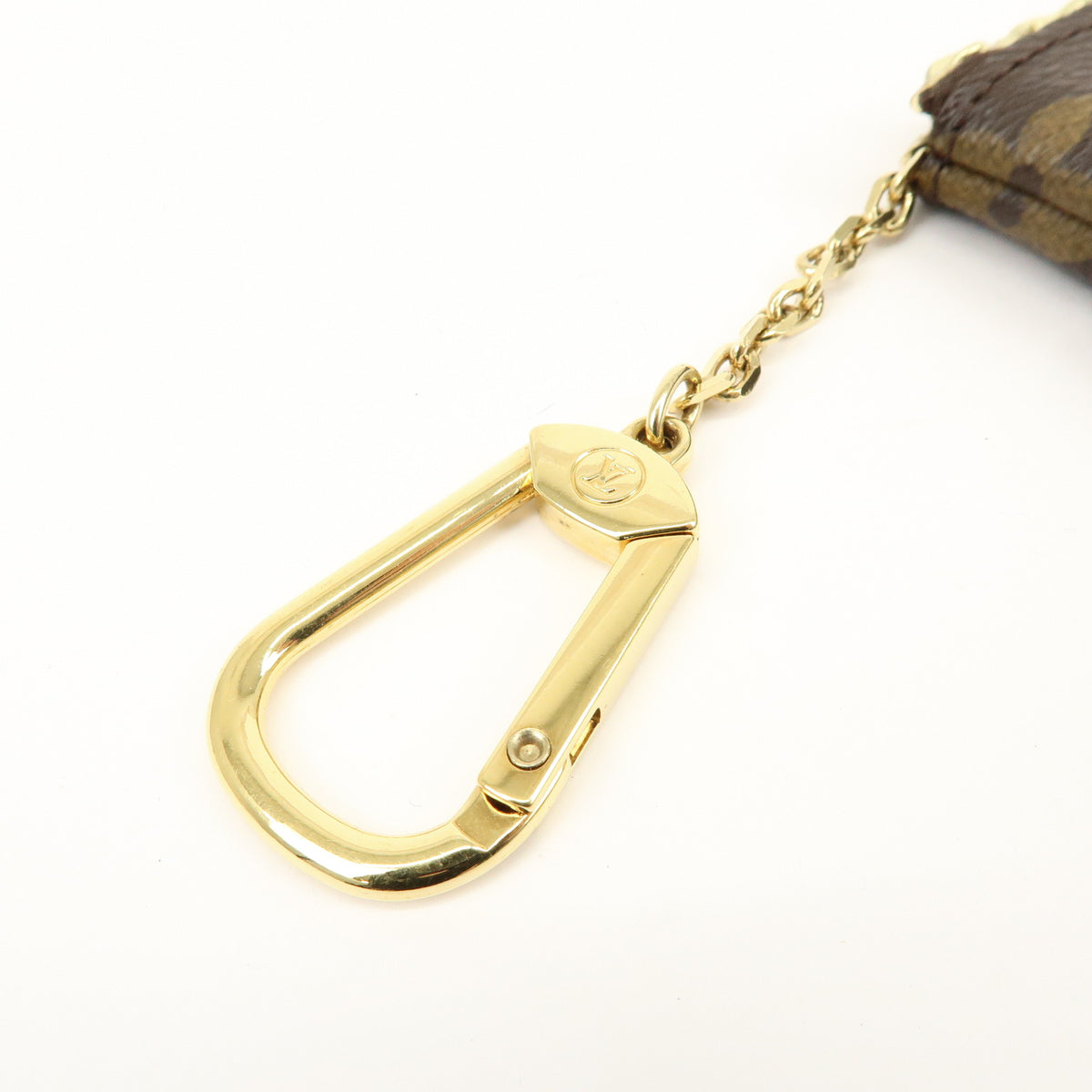 Louis Vuitton Monogram Pochette Cles Coin Case Key Case Brown M62650