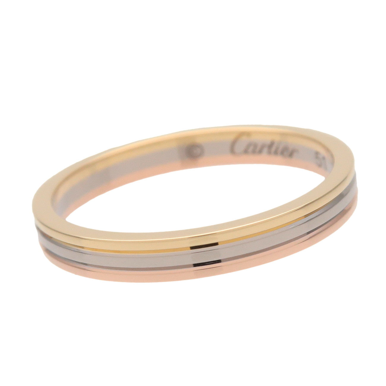 Cartier Vendome Three Color Ring K18 750YG/PG/WG #51 US5.75