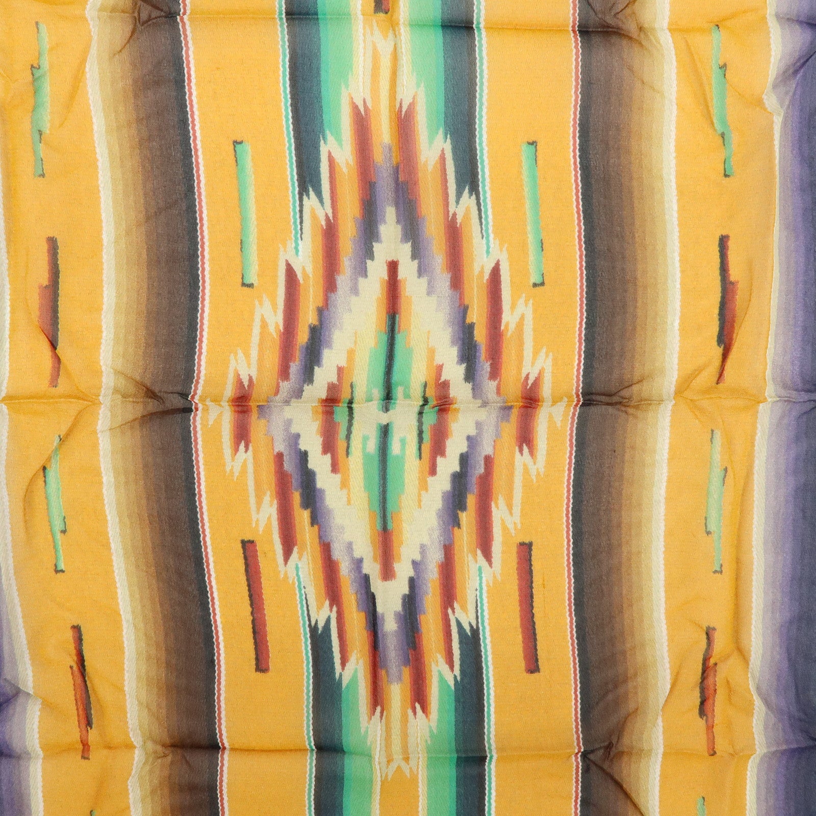 Christian Dior Set of 2 Silk 100% Scarf Tribal Print Multicolor