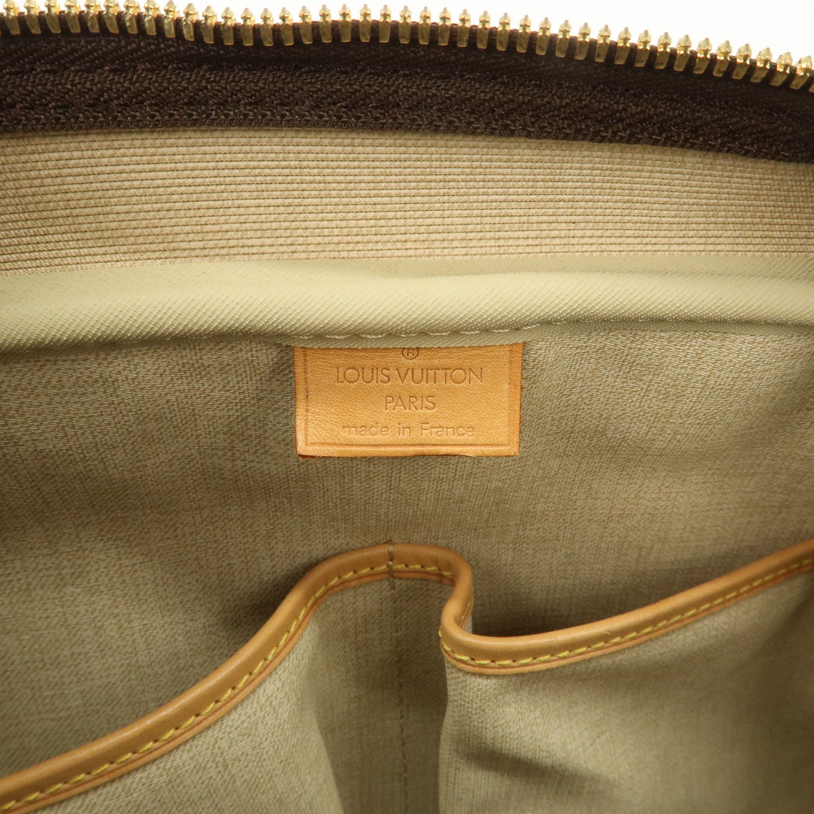 Louis Vuitton Monogram Deauville Hand Bag Brown M47270 Used