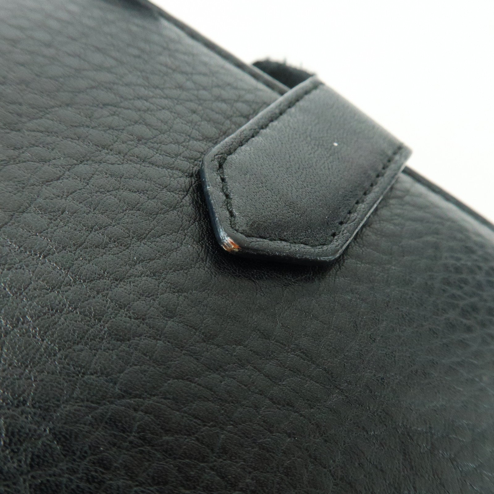 Christian Dior Cannage D Logo Leather Bi-fold Compact Wallet Black