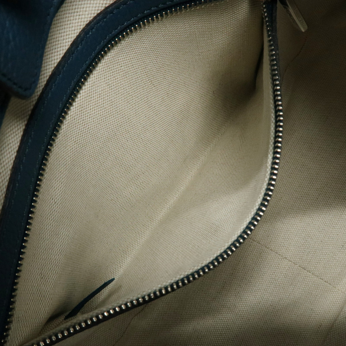 TOD'S Hobo Leather Shoulder Bag Hand Bag Blue