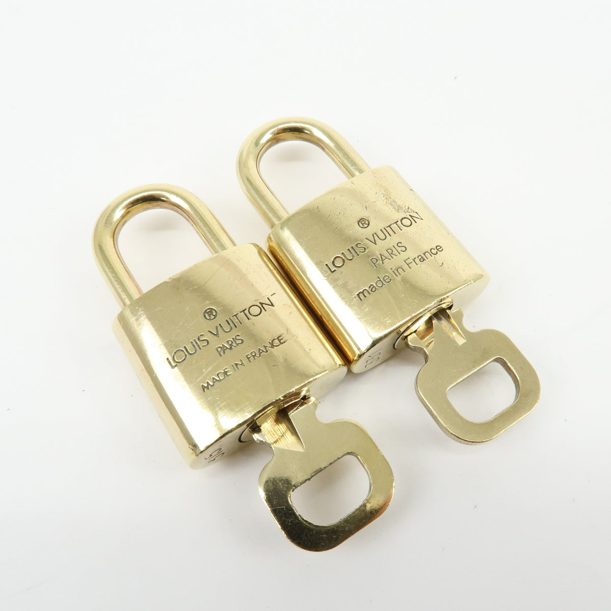 Louis Vuitton Lot of 10 Lock & Key Cadena Key Lock Gold