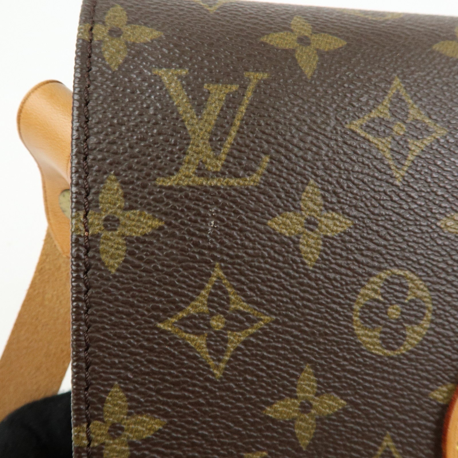 Louis Vuitton Monogram Cartouchiere MM Shoulder Bag Brown M51253