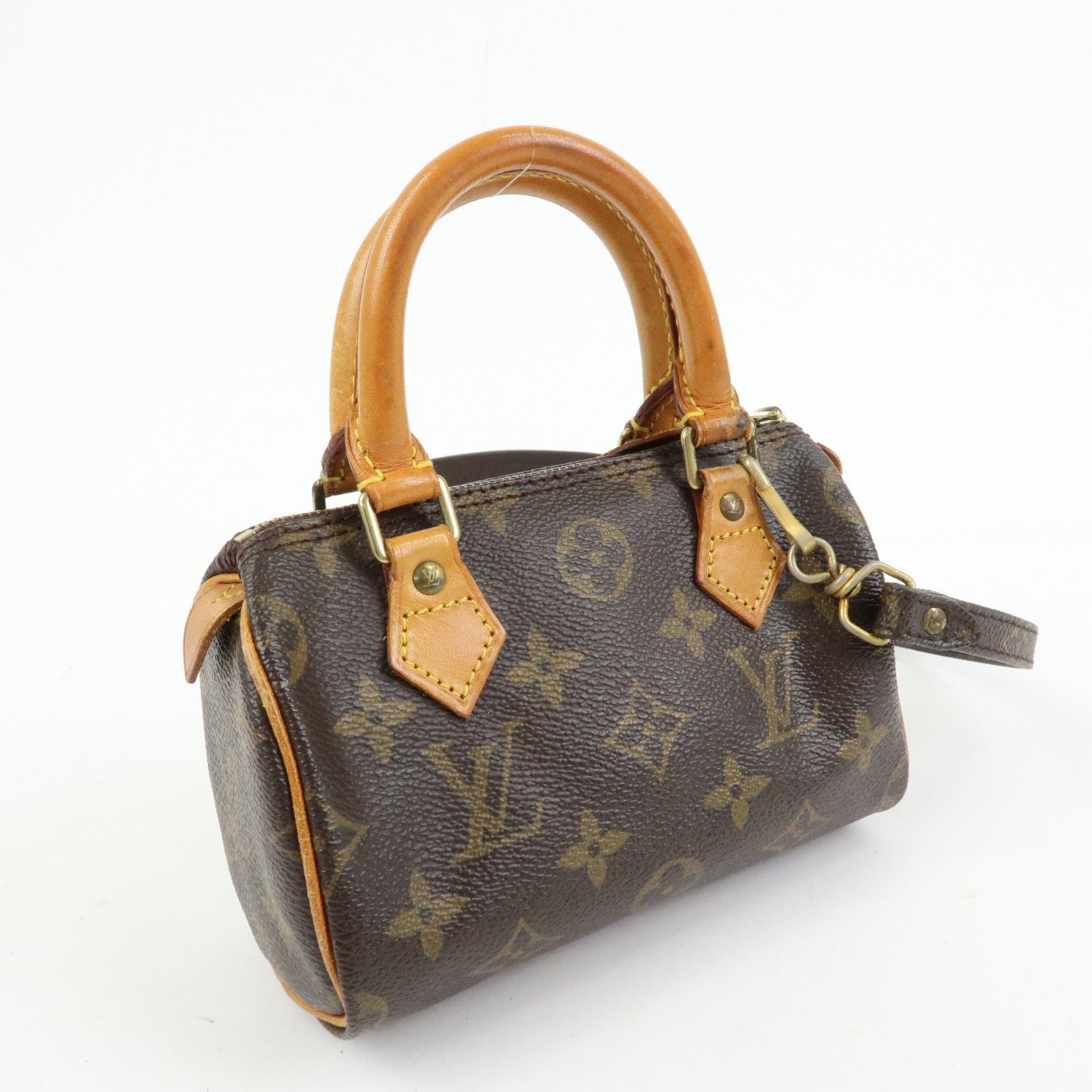 Louis Vuitton Monogram Mini Speedy Shoulder Hand Bag Brown M41534