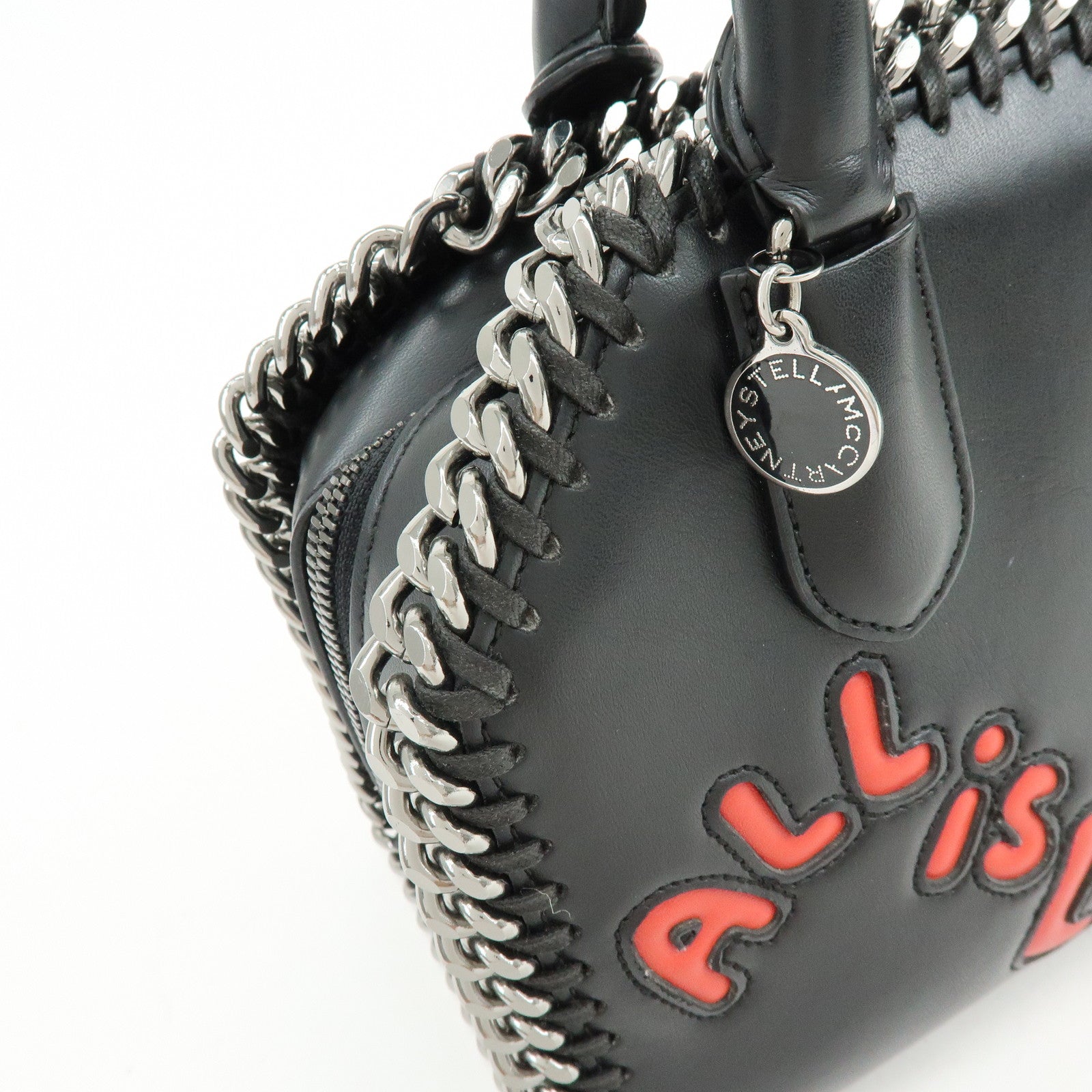 STELLA MCCARTNEY Falabella ALL IS LOVE Leather 2Way Hand Shoulder Bag
