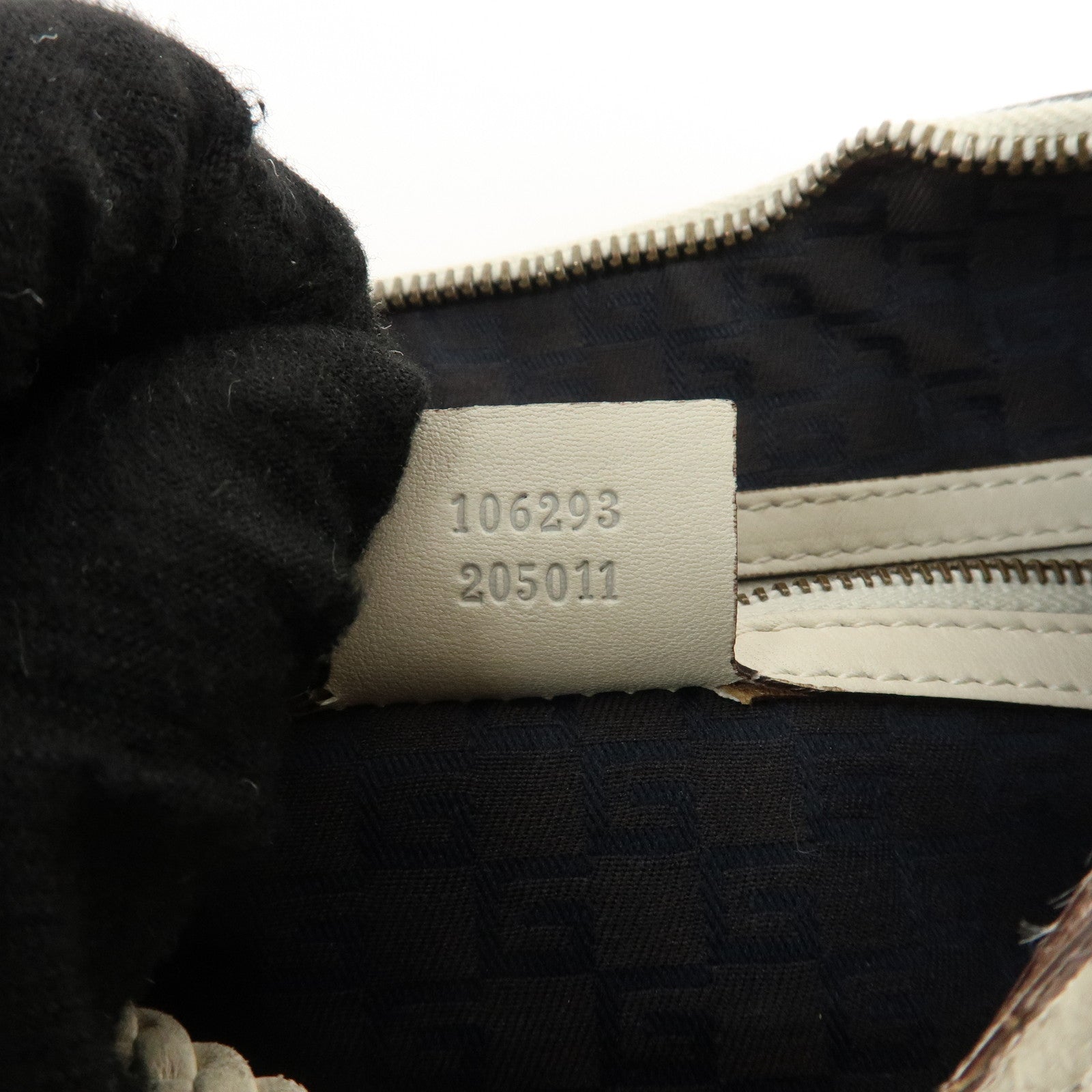 GUCCI Canvas Leather Hobo Bag Shoulder Bag Hand Bag Ivory 106293 Used