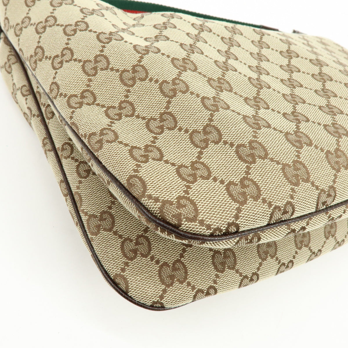 GUCCI Sherry GG Canvas Leather Shoulder Bag Hand Bag Beige Brown 146243