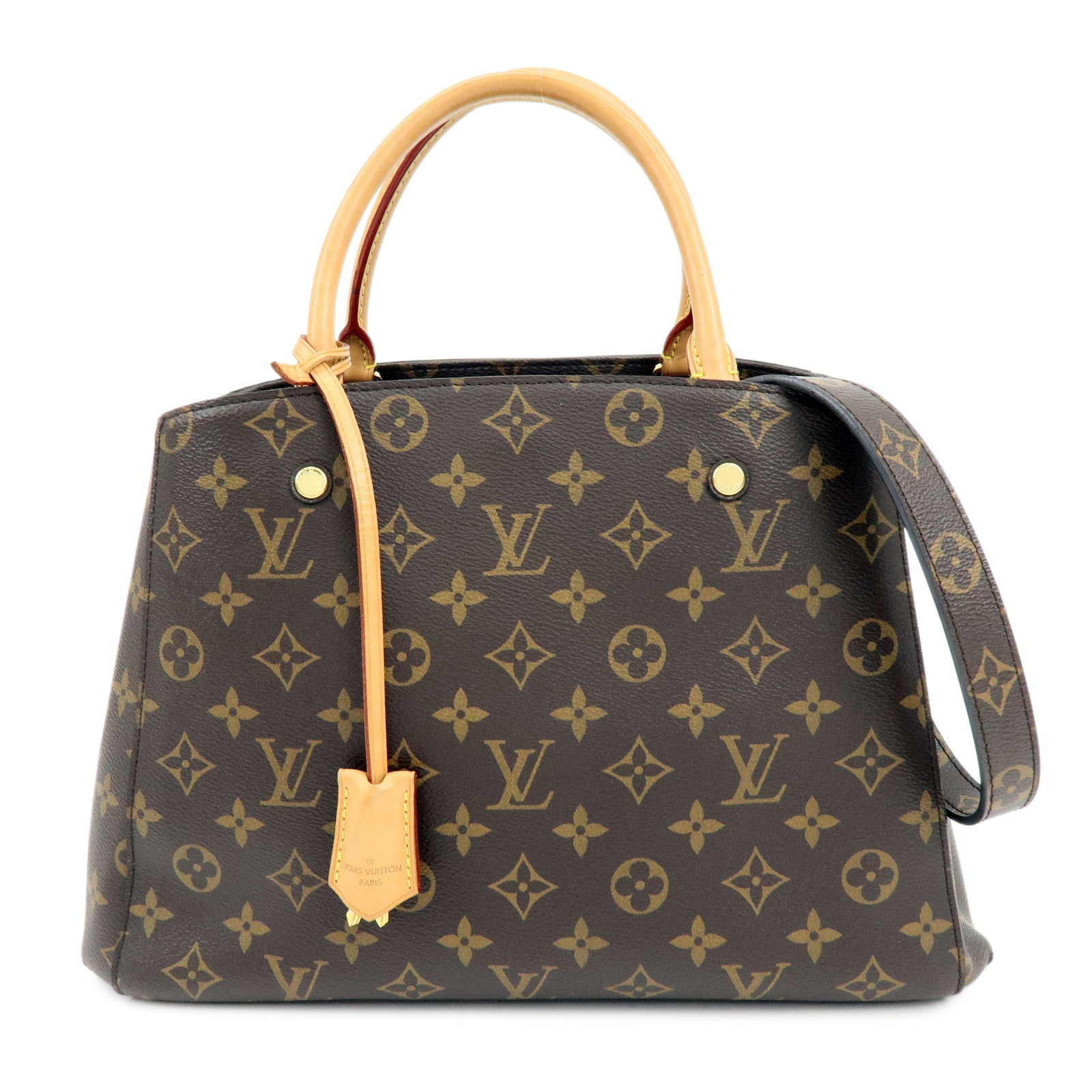 Louis Vuitton Monogram Montaigne MM 2Way Bag Hand Bag Brown M41056