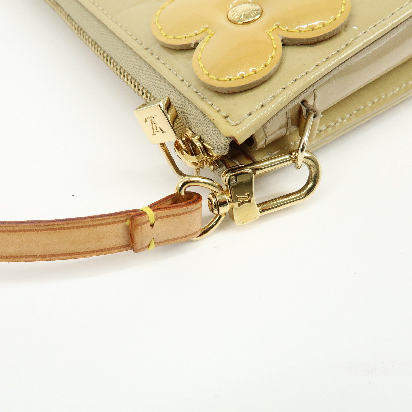 Louis Vuitton Monogram Vernis Flower Lexington Hand Bag Beige M92246