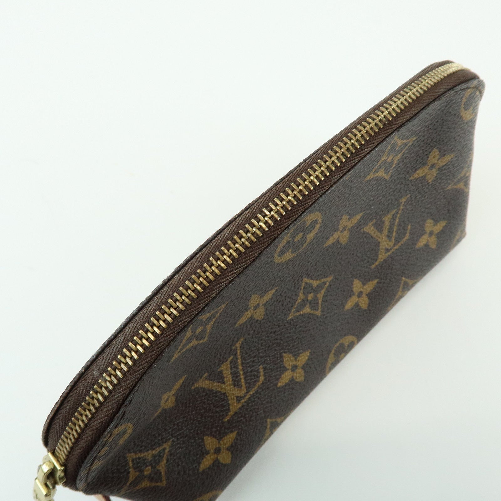 Louis Vuitton Monogram Pochette Cosmetic PM Pouch Brown M47515
