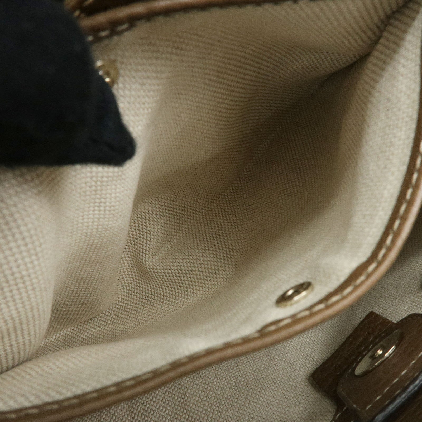 GUCCI Bamboo Canvas Leather 2Way Hand Bag Flower Print Brown 308360