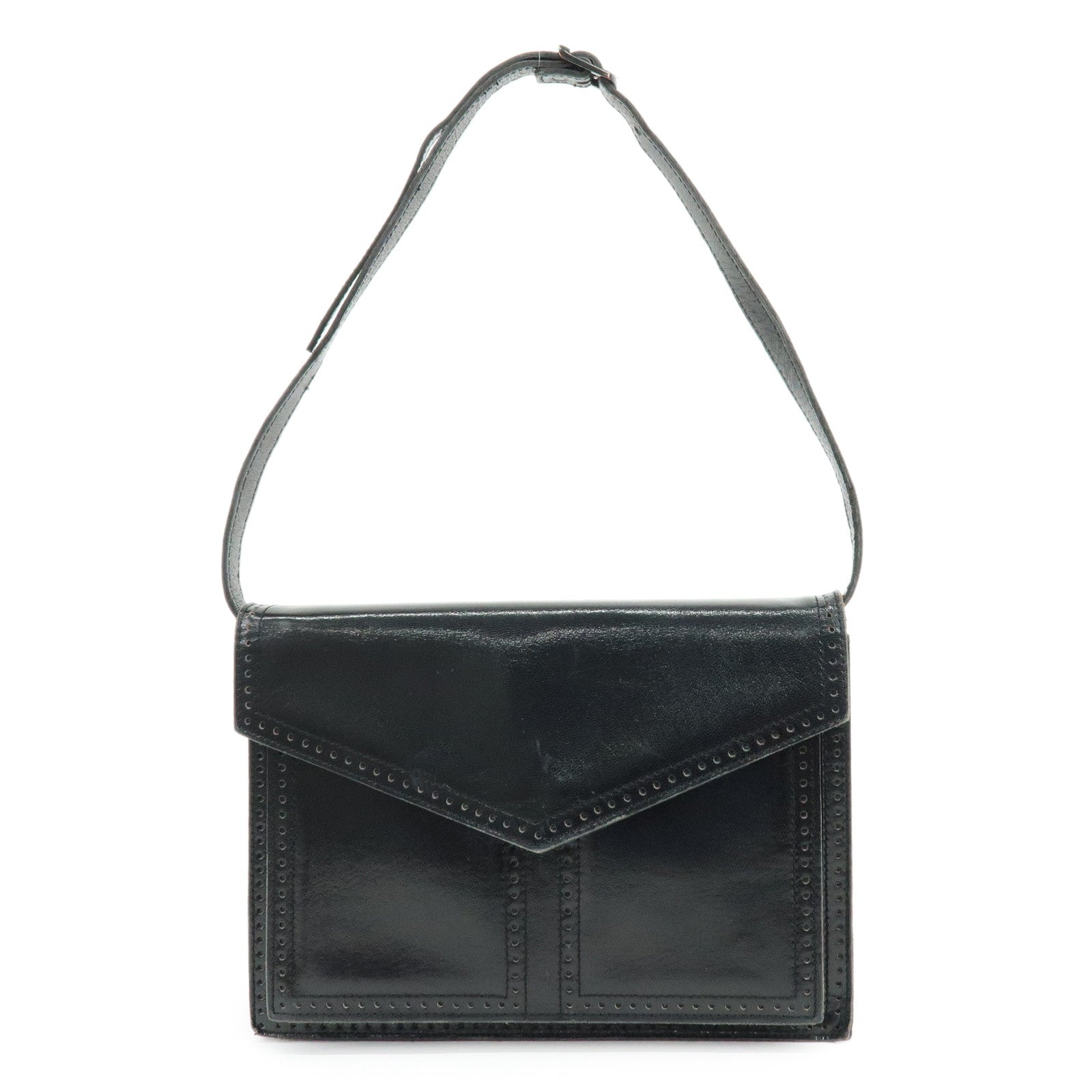 SAINT LAURENT PARIS Leather 2WAY Bag Hand Bag Shoulder Bag Black