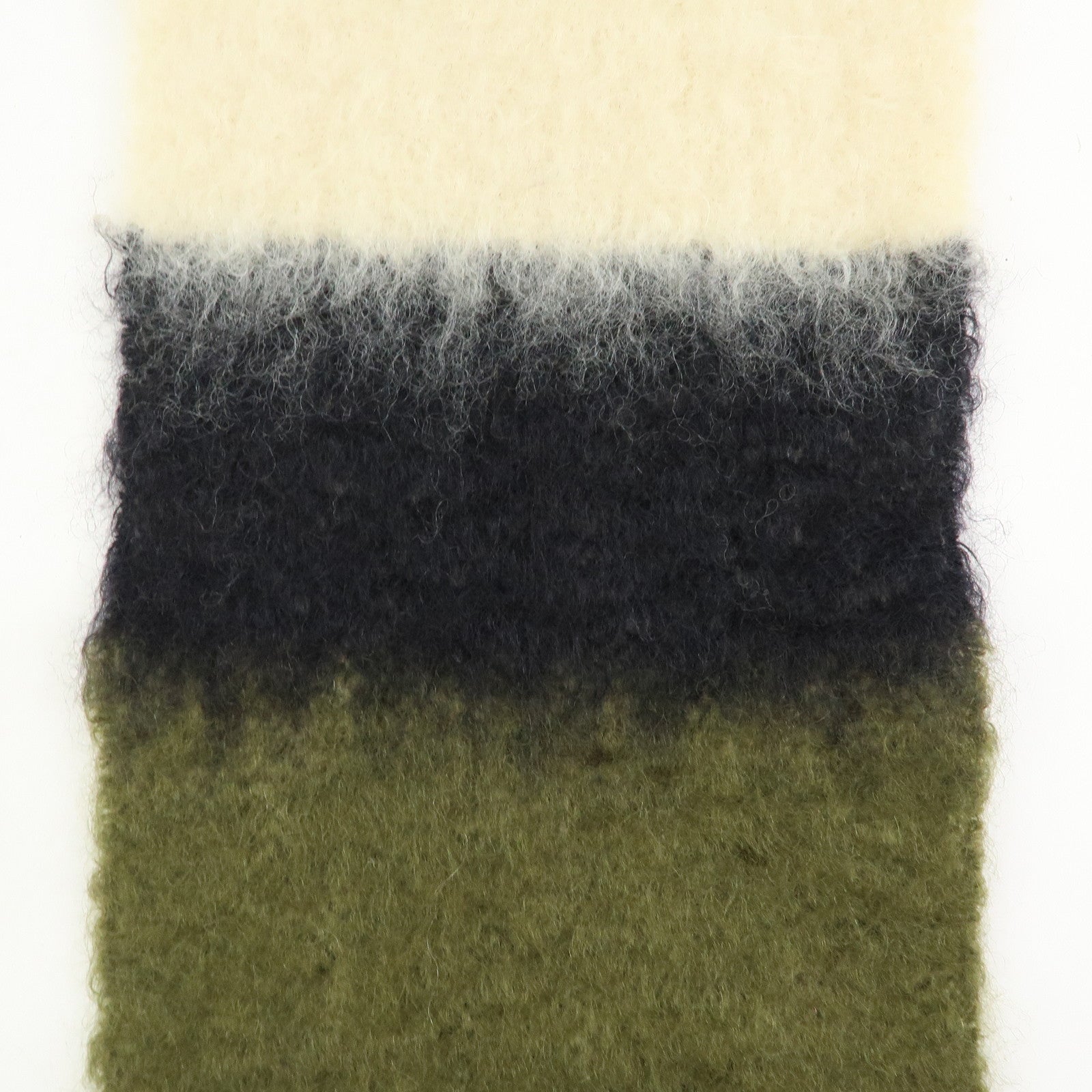 LOEWE Anagram Mohair Scarf Shawl Ivory Black Green Yellow Brown