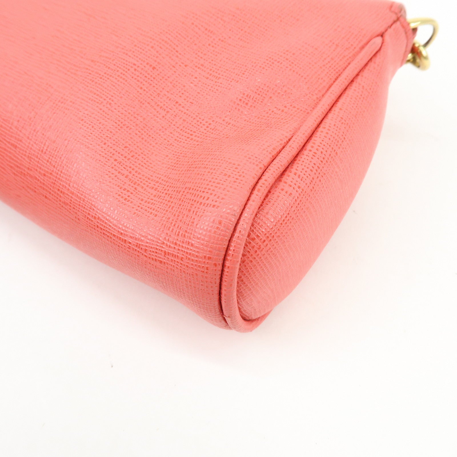 FENDI PVC Mini Pochette Shoulder Bag Crossbody Bag Pink 8M0315