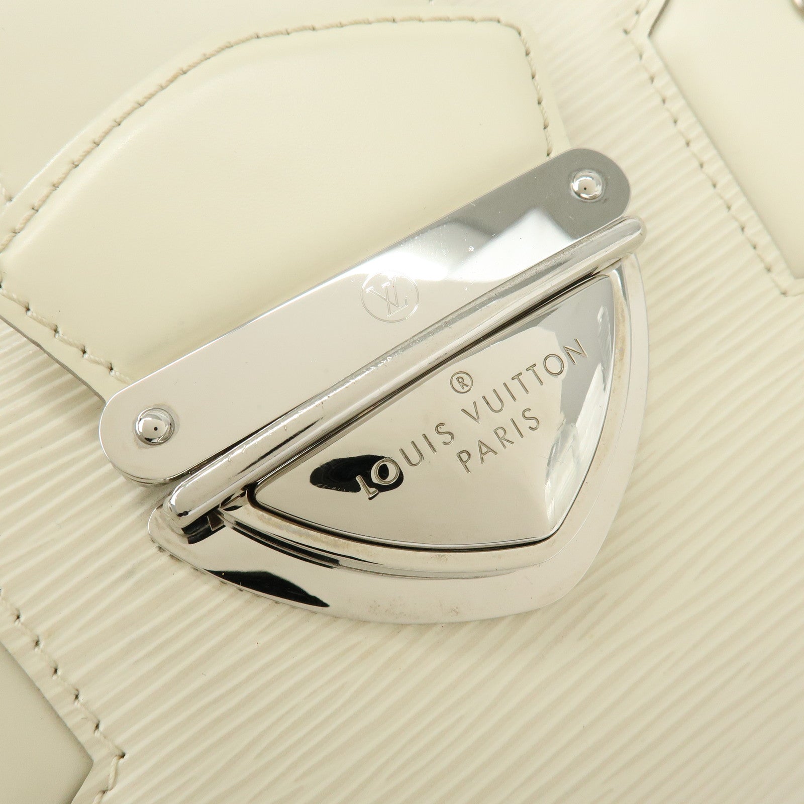 Louis Vuitton Epi Montaigne GM Bowling Hand Bag Ivoire White M5931J