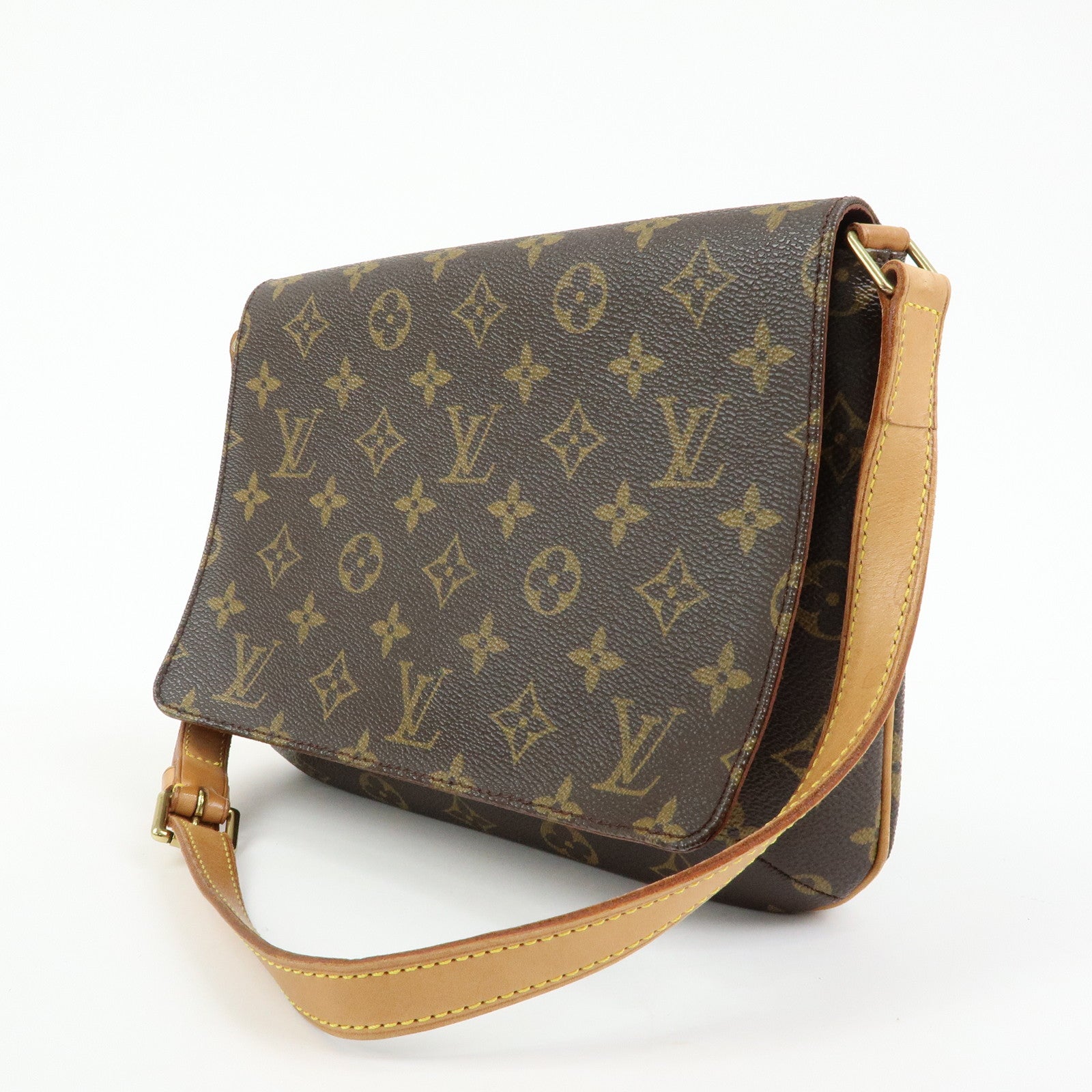 Louis Vuitton Monogram Musette Tango Short Shoulder Bag Brown M51257