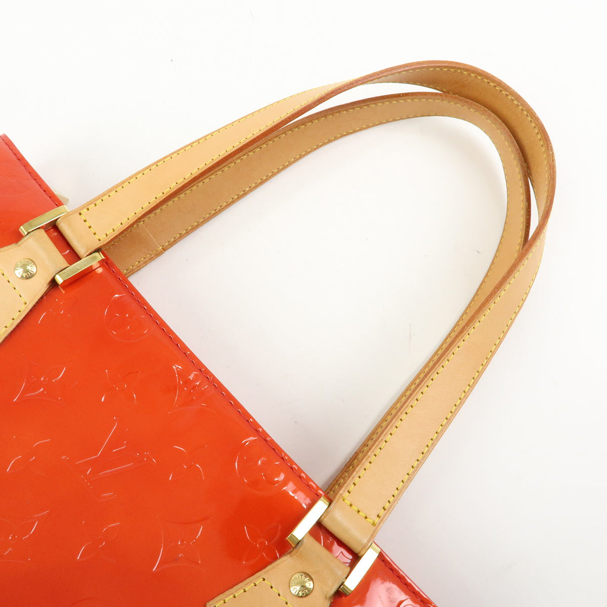 Louis Vuitton Monogram Vernis Houston Tote Bag Hand Bag Rouge M91092
