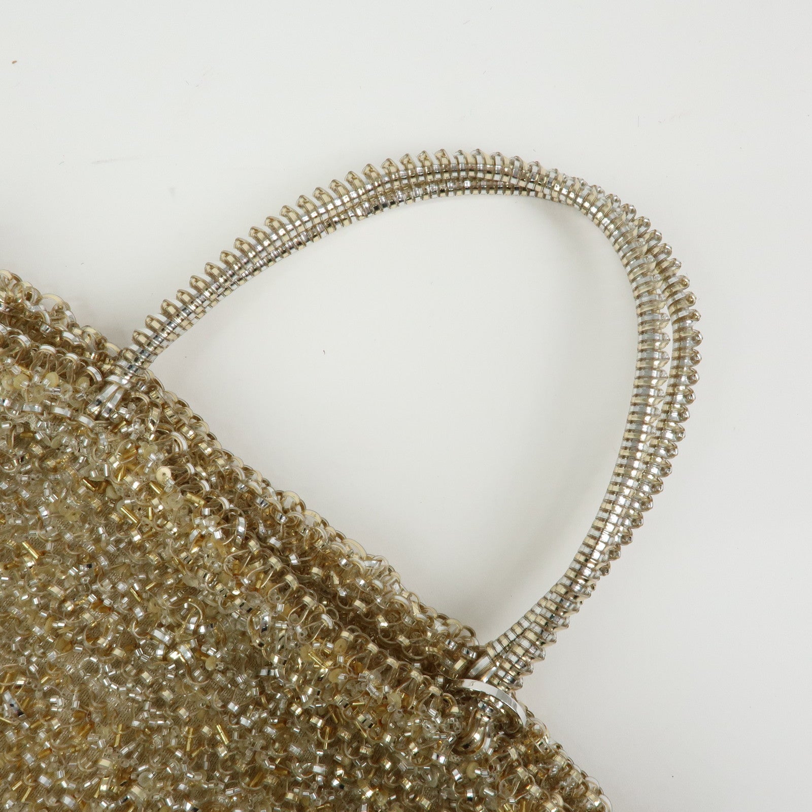 ANTEPRIMA Set of 2 PVC Wire Bag Hand Bag Tote Bag Brown Gold