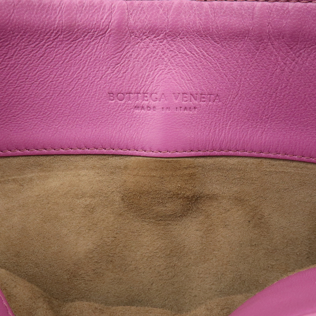 BOTTEGA VENETA Intrecciato Leather Chain Shoulder Bag Purple