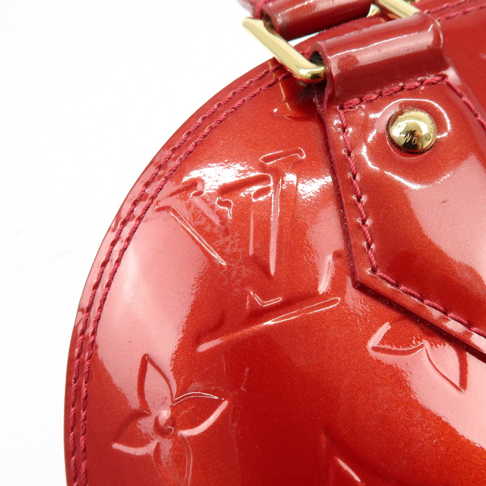 Louis Vuitton Monogram Vernis Alma BB 2Way Bag Red M91606