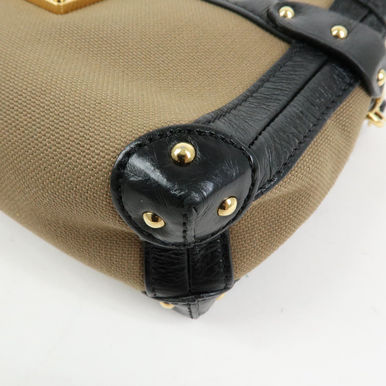 Louis Vuitton Petite Malle Soft MM Canvas Leather Shoulder Bag