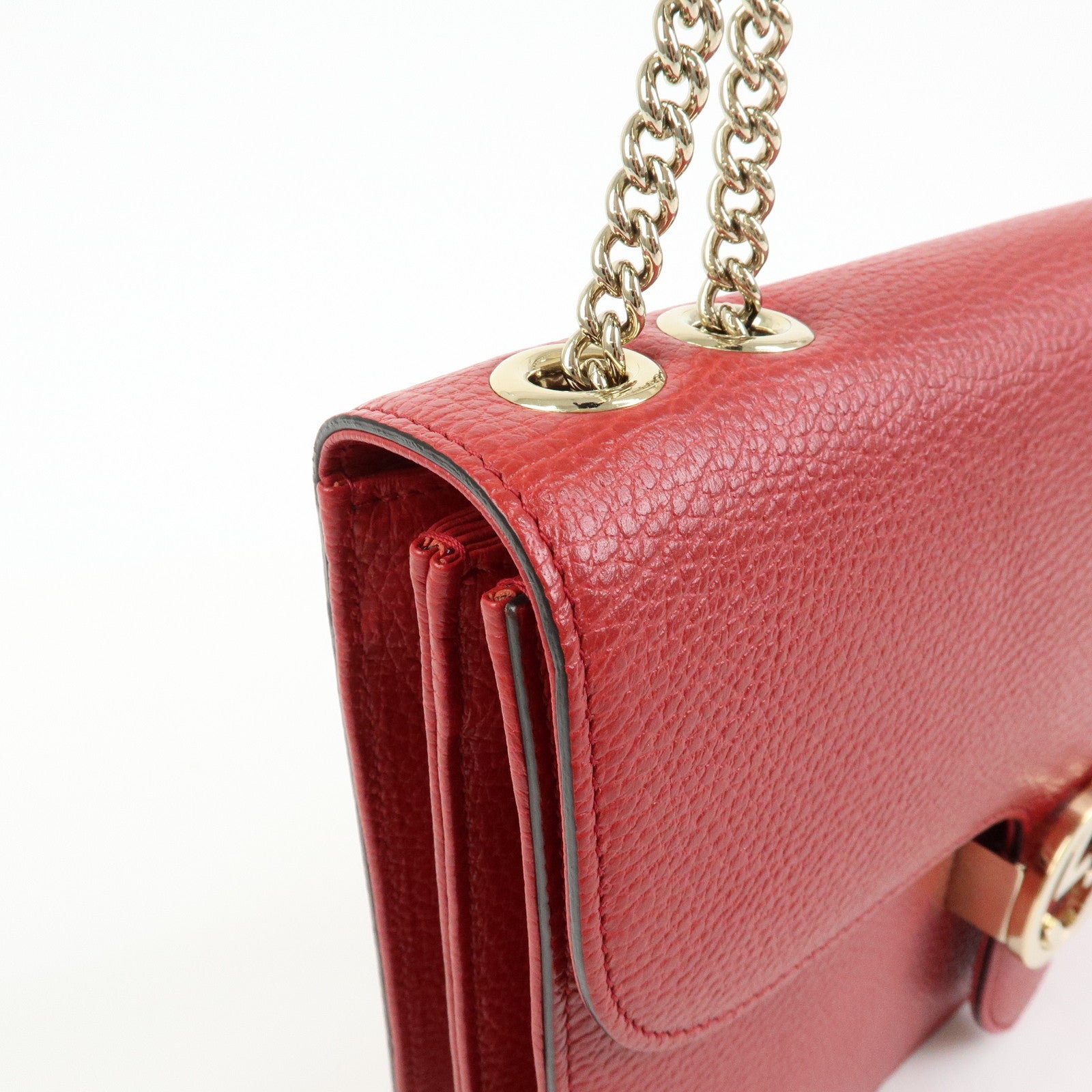 Gucci Interlocking G Leather Chain Shoulder Bag Crossbody Bag 510303