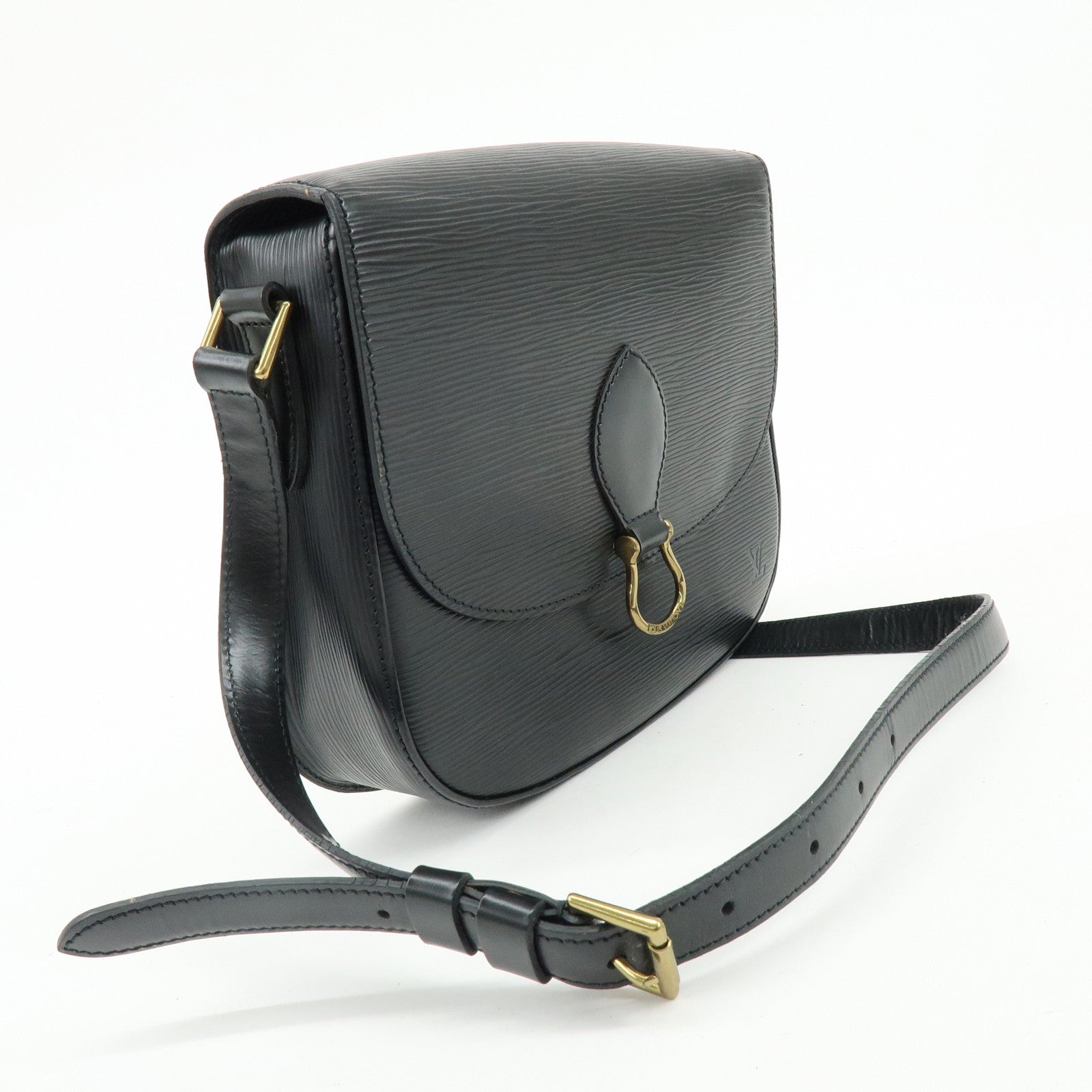 Louis Vuitton Epi Saint Cloud Shoulder Bag Black Noir M52192