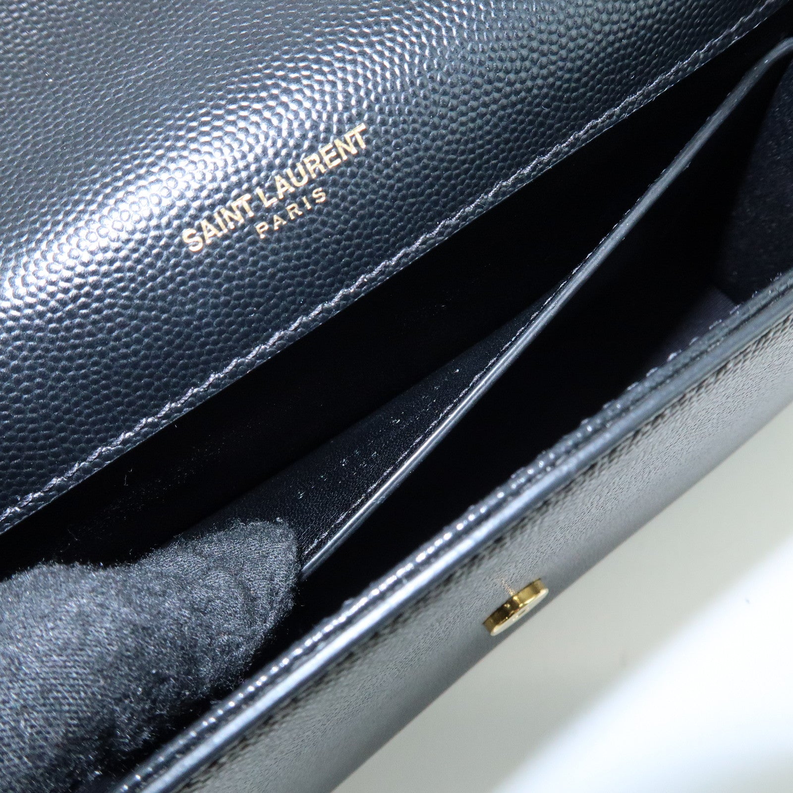SAINT LAURENT PARIS Casandra Kate Leather Chain Shoulder Bag 364021