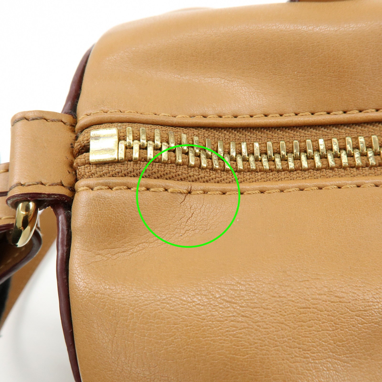 Chloe Sam Leather 2Way Bag Hand Shoulder Bag Brown Camel