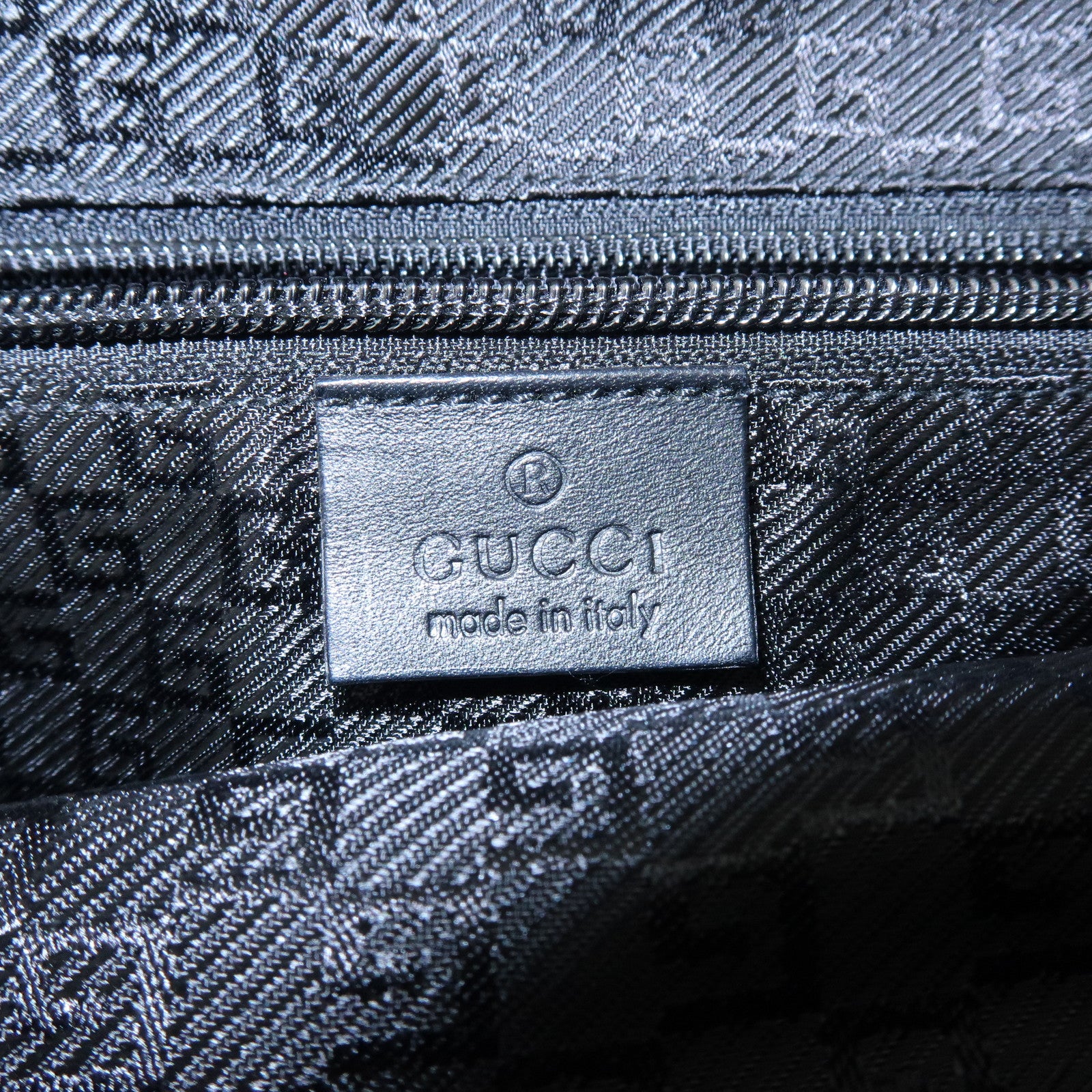 GUCCI Sherry Canvas Leather Backpack Rucksack Black 122349