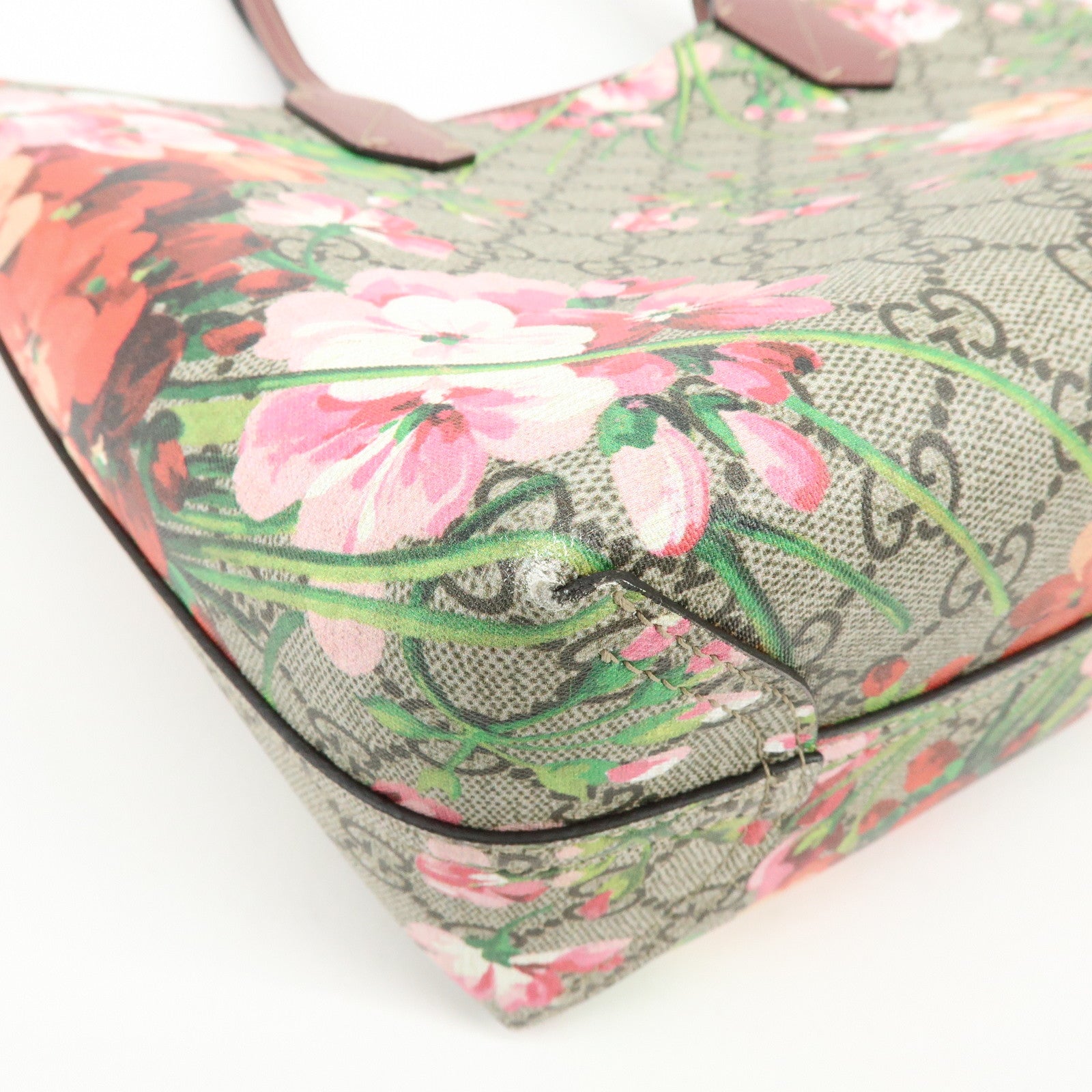 GUCCI GG Blooms GG Supreme Reversible Tote Shoulder bag 372613