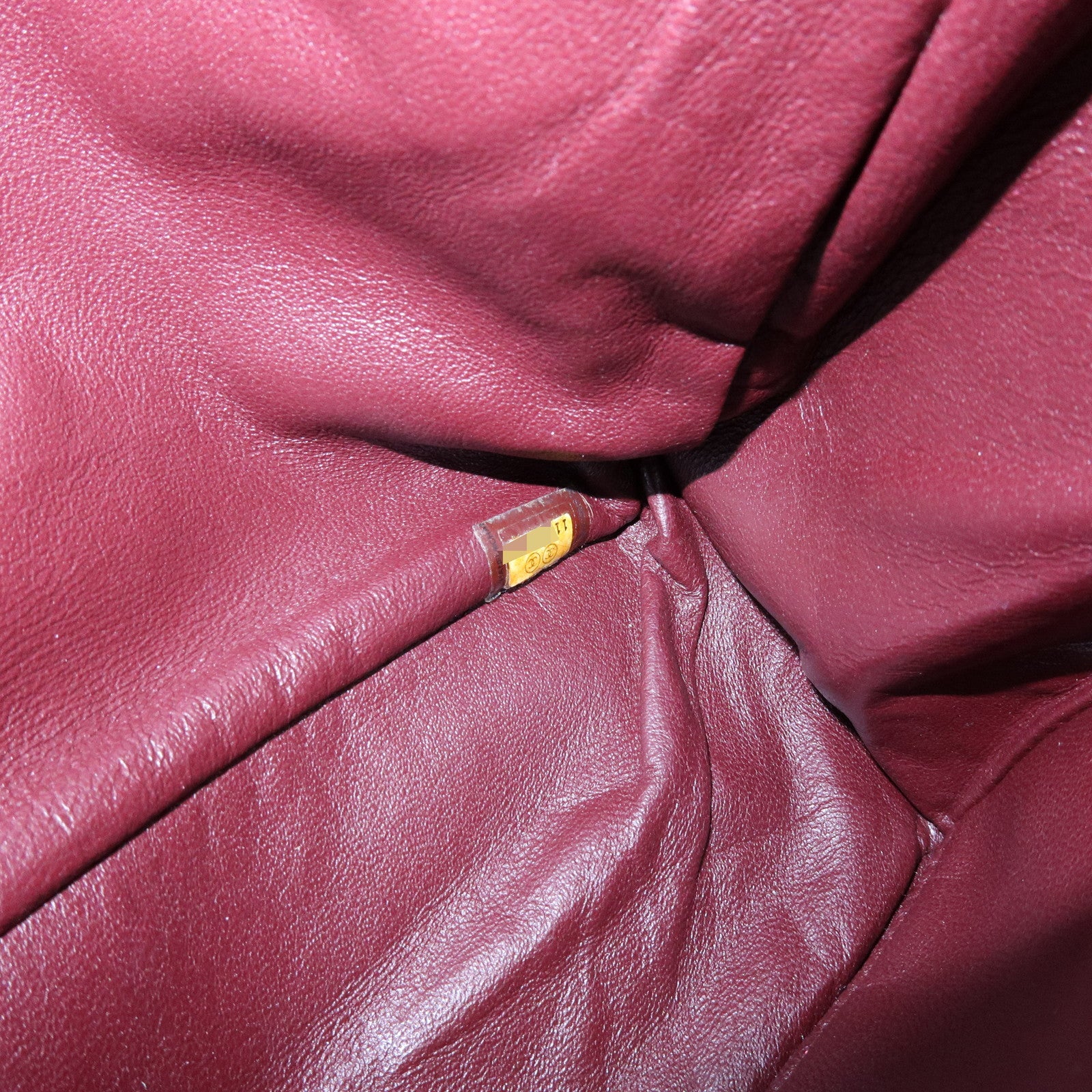 CHANEL 2.55 Patent Leather Chain Shoulder Bag Turn Lock Black