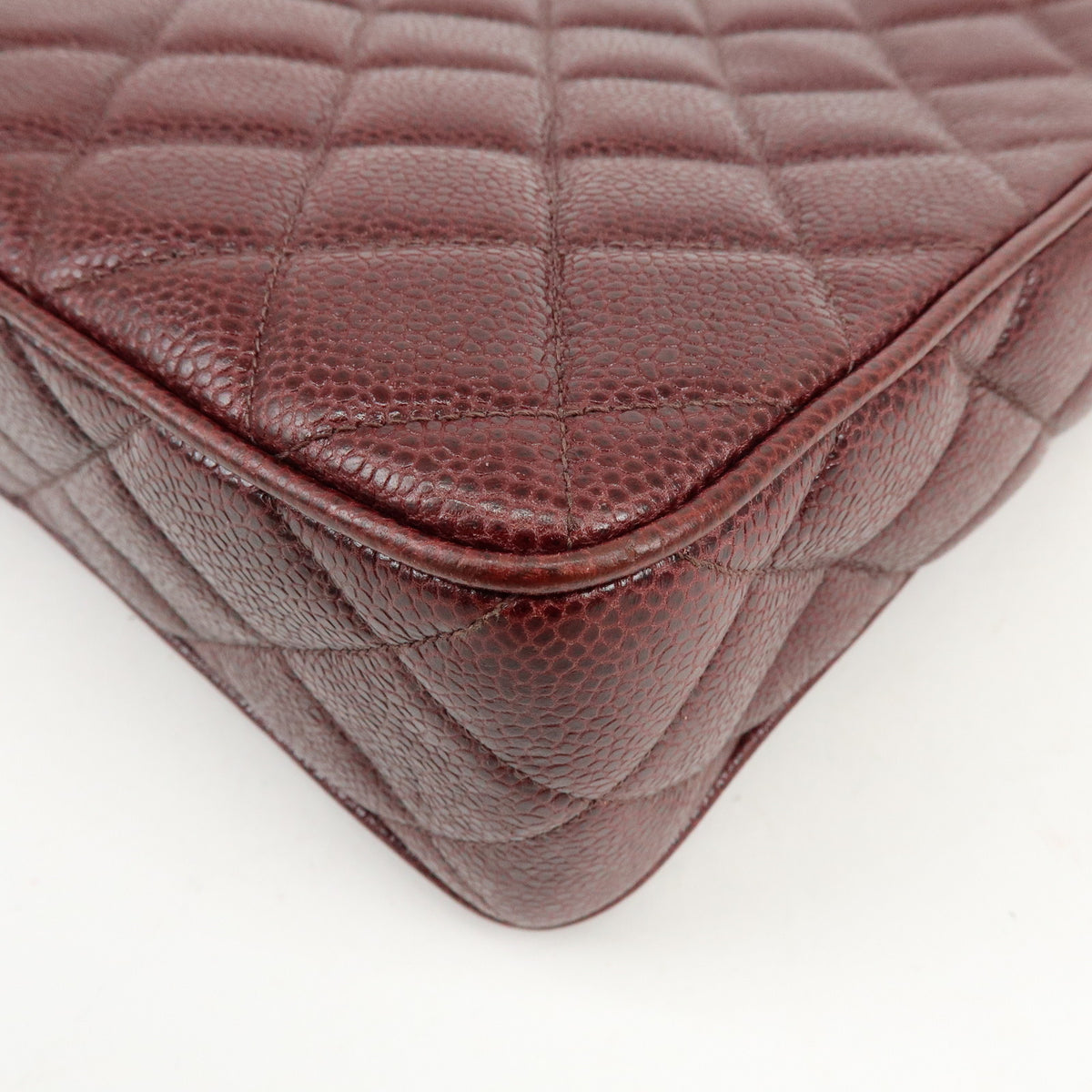 CHANEL Matelasse Diana Caviarskin Chain Shoulder Crossbody Bag Bordeaux