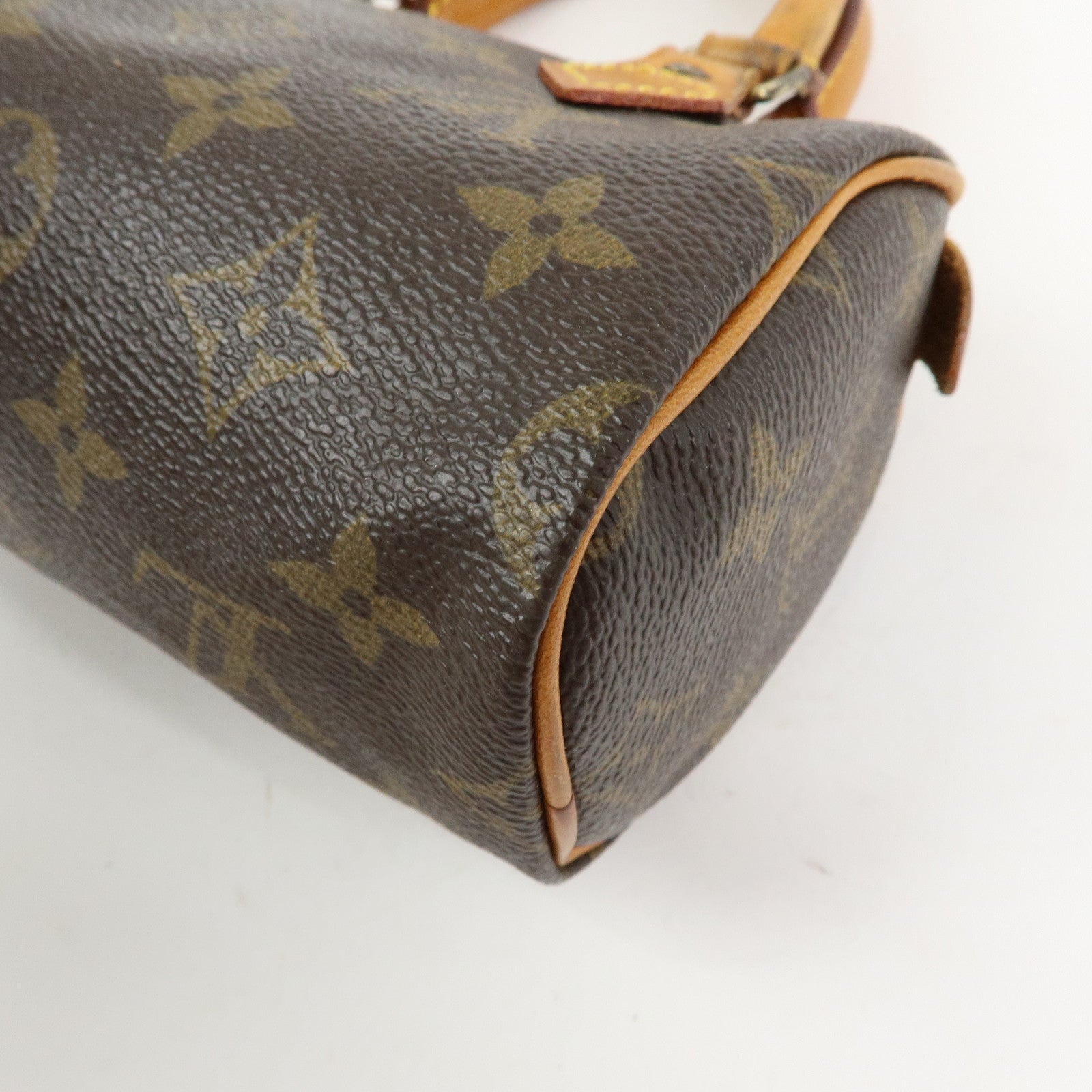 Louis Vuitton Monogram Mini Speedy Shoulder Hand Bag Brown M41534