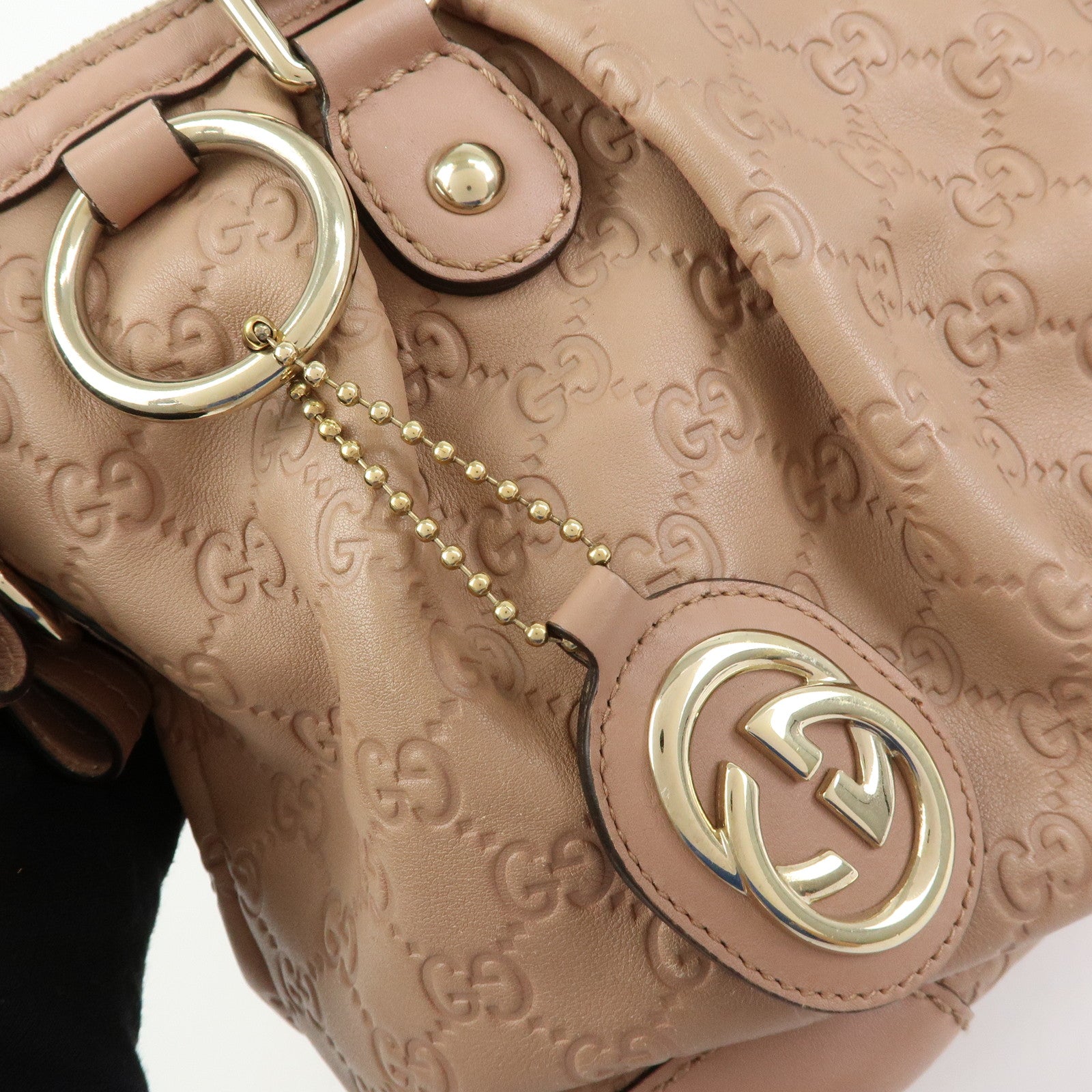 GUCCI Sukey Interlocking G Leather 2Way Shoulder Hand Bag 247902