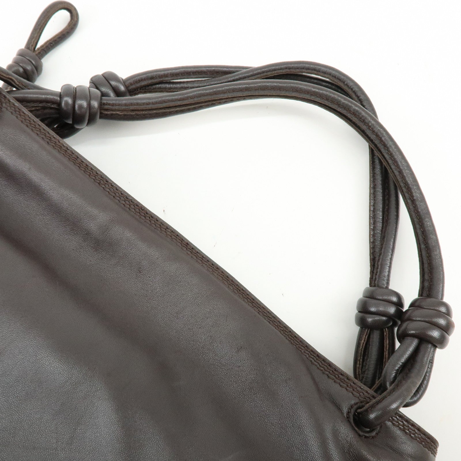 LOEWE Anagram Nappa Leather Hand Bag Shoulder Bag Dark Brown