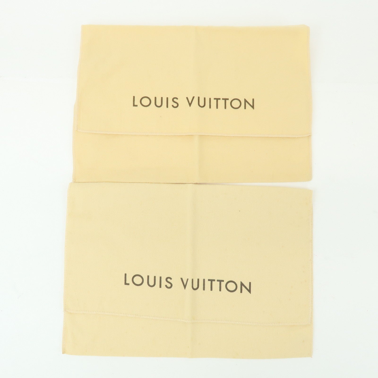 Loiuis Vuitton Set Of 10 Dust Bag Flap Style Beige
