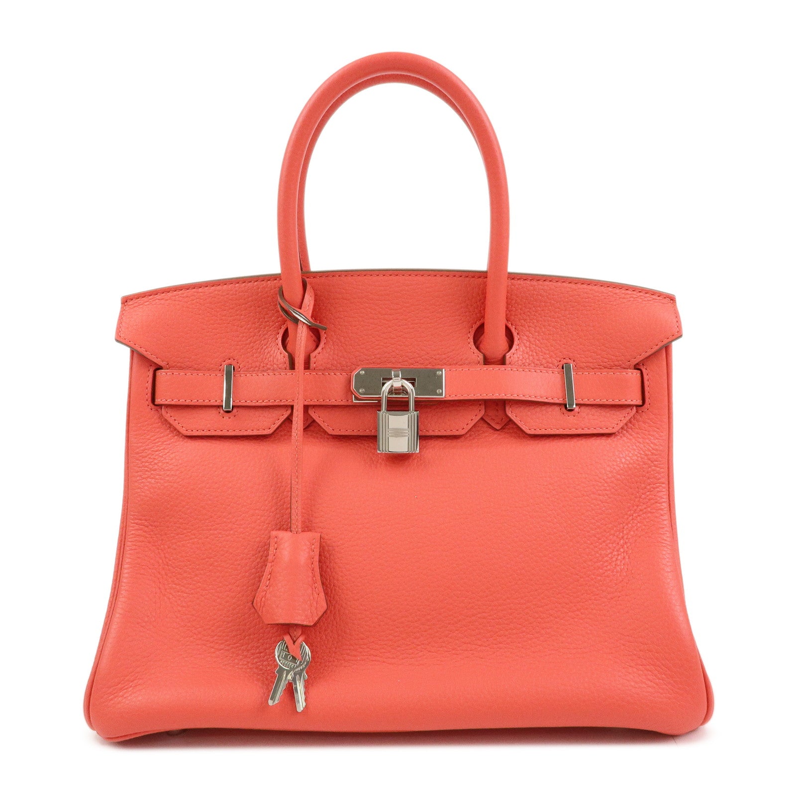 HERMES Birkin 30 Togo Leather Hand Bag □P Stamped Pink