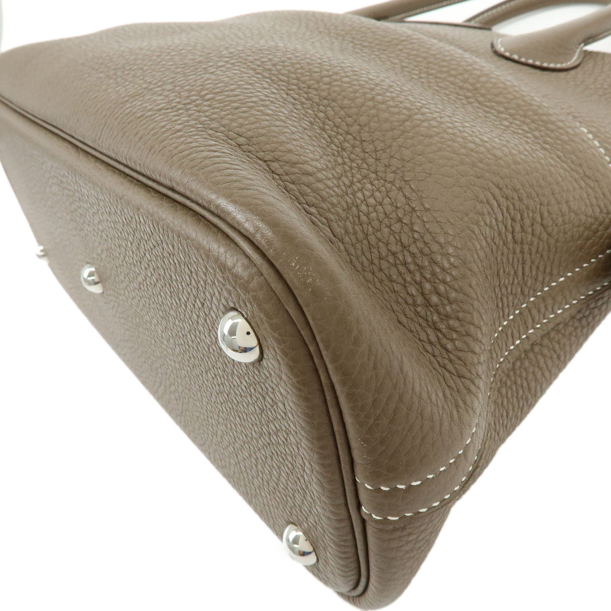 HERMES Blolide 31 Taurillon Clemence 2Way Bag Hand Bag C Stamped Etoupe