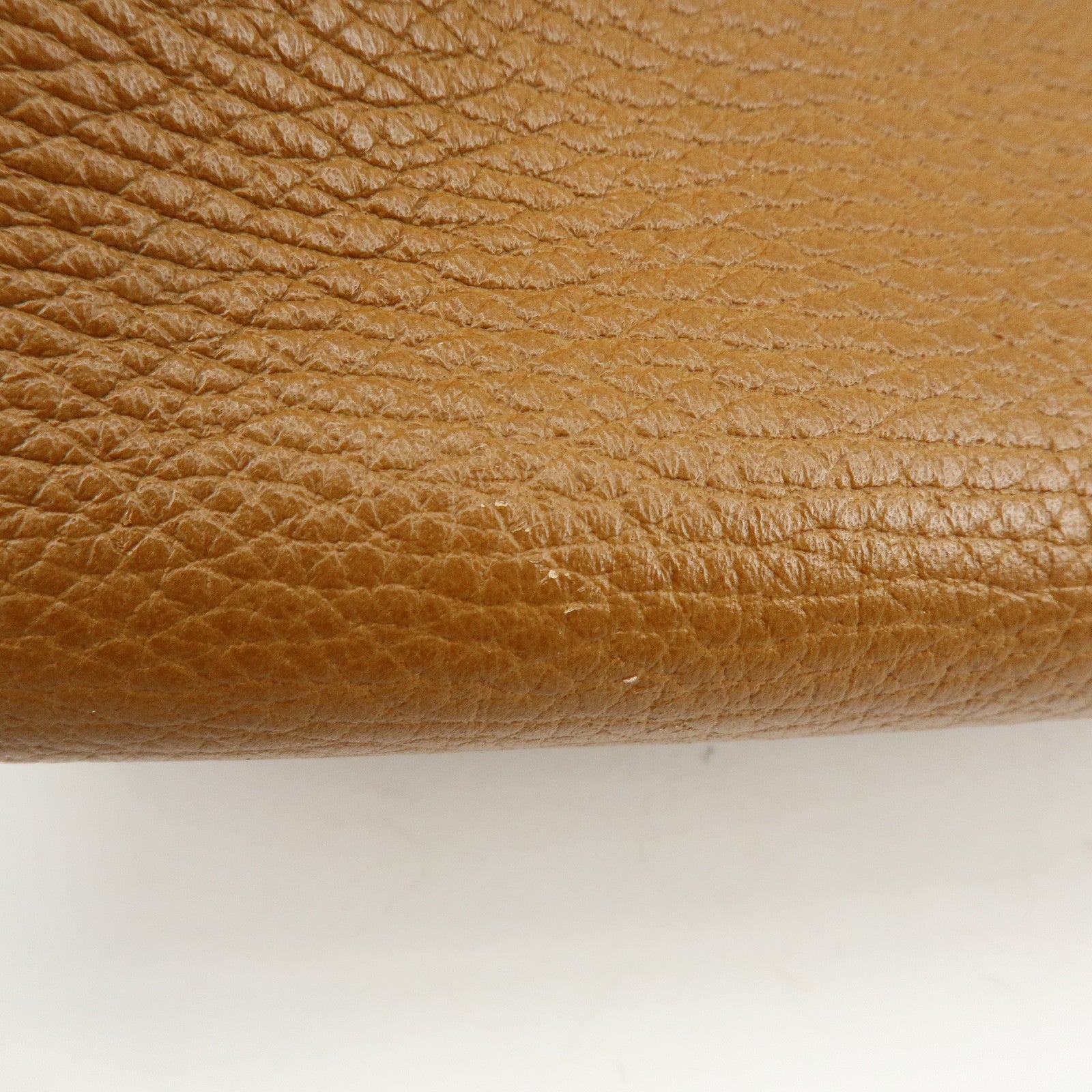 TOD'S Logo Leather Shoulder Bag Hand Bag Tote Bag Camel Brown